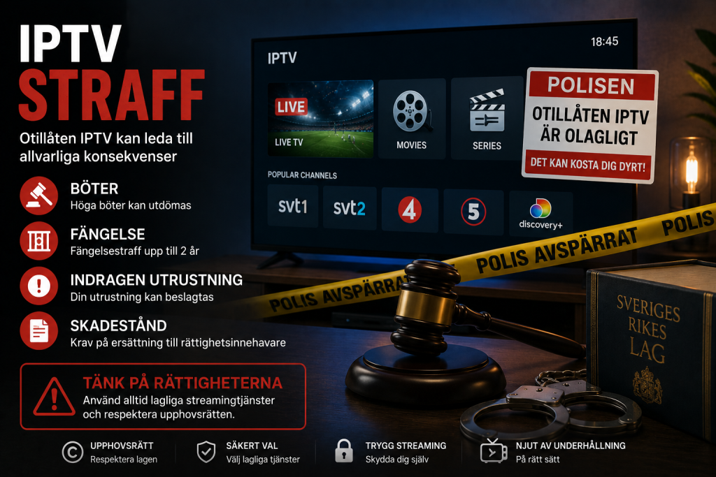 IPTV Straff i Sverige: Vad Riskerar Du